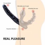 Strapless Strapon Dildo Vibrator Sex Toys for Adult Double Penetration Anal Plug Anal Beads Vibrators for Women Lesbian 4 in 1
