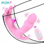 Ikoky, IKOKY Erotic Womans Vibrators Sex Toys for Women Clitoral Stimulator Heat Dildo for Anal Plug Female Masturbator Sex Tools Shop