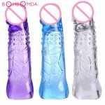 Penis Dildo Enlarge Thicken extender set,Penis Extender Condom,reusable cock ring,Penis Delay Lasting Extensions,Adult Sex Toy 2