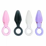 Crystal Glass Ring Beads Anal Plug Anal Expansion Sex Tool Couple Passion Adult toys