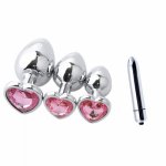 Ins, Vagina Insert Stainless Steel Butt Plug Vibrator Sex Products Anal Plug Dildo Beads Sex Toys For Woman Vaginal Erotic Massager