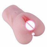 Direct Selling TPE Manual Aircraft Cup Male Dual Channel Masturbator Vagina Anus 2 Hole Jet Cup Highly Simulated Adult Sex Doll