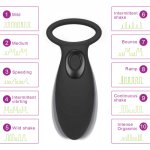Mute Silicone Waterproof Penis Ring Vibration Cock Ring Premature Ejaculation Lock Vibrator Delay Ejaculation Sex Toys For Men