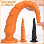 Long Huge Anal Plug Big Dildo Pull Bead Butt Plug Prostate Massage Anus Dilator Vagina Masturbation Adult Erotic Anal Sex Toys
