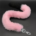 Fox, 80cm Long Tail Cosplay Accessories Fetish Fantasy Soft Wild Fox Tail Stainless Steel Anal Plug Butt for Women