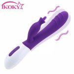 Ikoky, IKOKY Dildo Tongue Licking Vibrator Female Masturbator Sex Toys 12 Frequency Erotic Nipple Vagina Massage Vibrators For Women