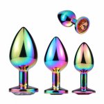 S/M/L Anal Plug Metal Colorful Sex Toys For Women/Man Stainless Smooth Steel Dildo Butt Plug Jewelry Anal Plug SM Products