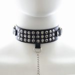 Black PU Leather Slave Sex Collars Collar Ring Sex Toys For  Couples Adult Games Fetish Spike Collar Bdsm Bondage Sex Products