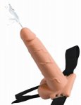 Proteza penisa z wytryskiem pusty strap-on 19cm usb cielisty | 100% dyskrecji | bezpieczne zakupy