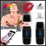 Bluetooth Remote Control Automatic Male Masturbator Real Vagina Masturbation Voice Interaction Pussy Masturbator Sex Toy for Men