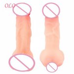 OLO Vaginal Sex Dildo Enlarge Sleeve Dildo Female Masturbation Super Soft Dildo Realistic Dildo Sex Toys for Woman Man Gay