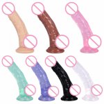 Realistic Dildo with Suction Cup Adult Masturbating Sex Toy for Lesbian Women