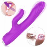 Clit G-spot Rabbit Double Vibrator For Woman Clitoris Stimulator Vaginal Vibrator Female Vibrating Dildo For Women Adult Sex Toy