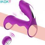 Penis Ring Male Vibrating Lock ring Delay Ejaculation Sex Toys for Men Women Clitoris G spot Stimulator Cock Rings Vibrator