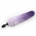 Sex shop Big Fox tail Metal anal plug Sex anal toys butt plug cosplay 3 size for choice  Premium feather SF001