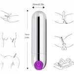 Vibrator Clitoris And G-Spot Nipple Stimulator Vibrate Massager Bullet Vibe Orgasm Vagina Dildo For Travel USB Rechargeable