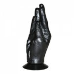 Dłoń do fistingu all black 21cm czarny | 100% dyskrecji | bezpieczne zakupy