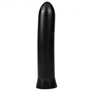 Klasyczne dildo pocisk all black 22,5 cm czarny | 100% dyskrecji | bezpieczne zakupy