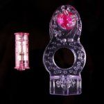 Butterfly Ring Stretchy Delay Penis Ring Clit Dual Vibrating Cock Ring Sex Toys Cock Vibration Condom Ring Vibrator Sex Product