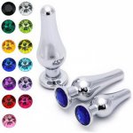 S/M/L Stainless Steel Booty Beads Jewelled Anal Butt Plug Sex Toys Products for Men Couples Metal Crystal Anal Plug