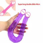 Soft Long Double Ended Dildo Dual Head Penis Jelly Dildos Lesbian Vaginal Anal Plug Flexible Masturbation Sex Toys for Women