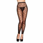 Icollection, Rajstopy  bez stopek Footless Tights Black Bow