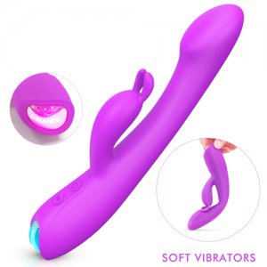 Upgraded G Spot Vibrator Rabbit Dildo Vibrator with 9 Powerful Vibration Clitoris Stimulator Female Dildo Sex Toys for Women