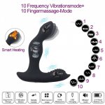 New 10 Speeds Rotating 10 Mode Vibrating Wireless Control Heating Vibrator Prostate Massager Plug Anal G-Spot Sex Toys For Gay