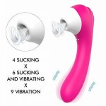 Clitoral Sucking Dildo Vibrator, Waterproof G-Spot Clit Massager For Female With 10 Suction & 9 Vibration,Sex Toys For Women