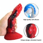 5 cm Thick Liquid Silicone Sextoy Strapon Dildo Wolf Dog Soft Suction Cup Dildo Sex Women Horses Realistic Penis Anal Butt