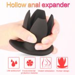 Man Women Silicone Anal Dilator Hollow Petal Tunnel Butt Plug Anal Expander Vaginal Speculum Expansion Sounding Anal Sex Toys