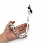Electric Shock Anal Hook Bi-Polar Stainless Steel Butt Plug Vagina Hook Electro Stimulation Medical Themed Adult Game SM Sex Toy