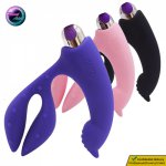 Faak, FAAK G-Spot Clitoris Vibrator Masturbator Silicone Adult Sex Toy for Women Lesbian Vagina Pussy Anal Masturbation 13cm Portable