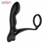 10 Speeds Vibrating Prostate Massager Men Anal Plug Anal Vibrator Powerful Motors Patterns Butt Silicone Sex Toys for Adult