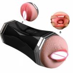 Male Masturbator Electric Vagina for Men Pussy Mouth Double Head Pocket Pussy Sex Toys Adult Vibrator Masturbation Cup