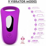 Vibrators Cock Ring For Men Silicone Powerful Vibration Penis Rings Chastity Adult Product Sex Toys For Couple Man Silicone