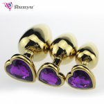 3pcs Stainless Steel Butt Plug Anal Beads Crystal Jewelry Heart Stimulator Sex Toys Dildo Anal Plug Gay Sex Products Anal Sex