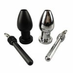 Stainless Steel Hollow Butt Plug Enema Cleaning Anus Dilator Extender Ball Shower Fetish Metal Anal Plug Sex Toy For Couples