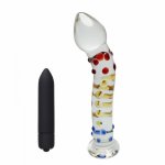 2021 New Big Pyrex Glass Dildo Glass Artificial Penis Double Ended Huge Long Crystal Dildo Penis Anal Beads Butt Plug Sex