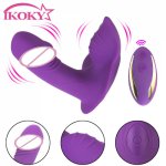 Ikoky, IKOKY Dildo For Anal Vagina Sex Toys For Women Adults 9 Modes Wearable Butterfly Vibrator Clitoris Stimulator Butt Plug