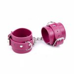 Pink bondage set leather hand cuffs bdsm bondage fetish handcuffs sex toys for couples bdsm toys slave