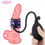 OLO Sex Toys for Men Male Enhancement Pumps Penis Trainer Cock Pumping Sleeve Inflatable Penis Pump Enlarger EroticToys