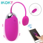Ikoky, IKOKY Multispeed Vibrator USB Rechargeable Silicone Wireless Remote control Sex toy for women female Adult Product APP Bluetooth