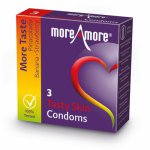 More Amore, Prezerwatywy 3 smaki - MoreAmore Condom Tasty Skin 3 szt  