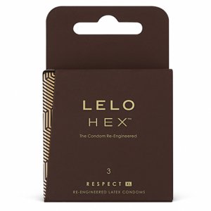 Prezerwatywy nowej generacji - Lelo HEX Condoms Respect XL 3 szt