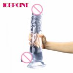 35*7CM Transparent Fist Hand Anal Plug Huge Dildo Extreme Big Realistic Dildo Anus Expander Suction Cup Sex Product for Women