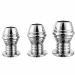 3 Size Hollow stainless steel Anal Plug Anal Douche Expander Butt Plug Prostate massage Dilatador Butt plug Sex Toys For Couples