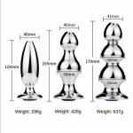 Metal Oversized Butt Plug Adult Backyard Expansion Male Female Erotic Masturbation Couples Sex Toys Large Smooth Anal Beads 18+