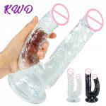 Double Headed Dildos Suction Cup Realistic Penis Clitoris Stimulator for women Double Penetration Dildos Sex Toys for Lesbian