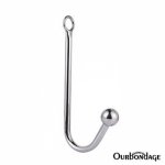 Ourbondage Stainless Steel Anal Hook Metal Butt Plug with One Ball Anal Dilator For Men and Women BDSM Sex Toys